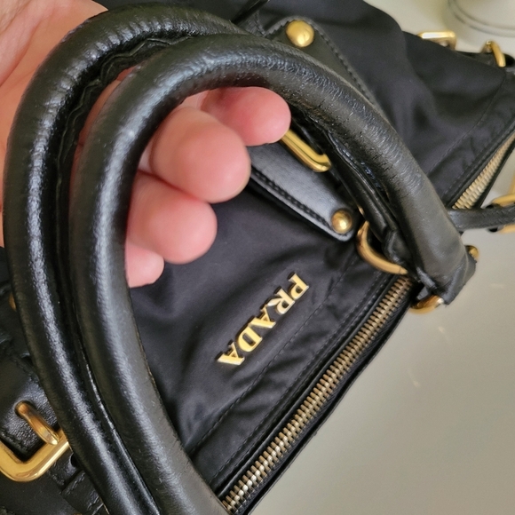 Prada Tessuto Nylon Jacquard Logo Tote Black - Picture 6 of 16